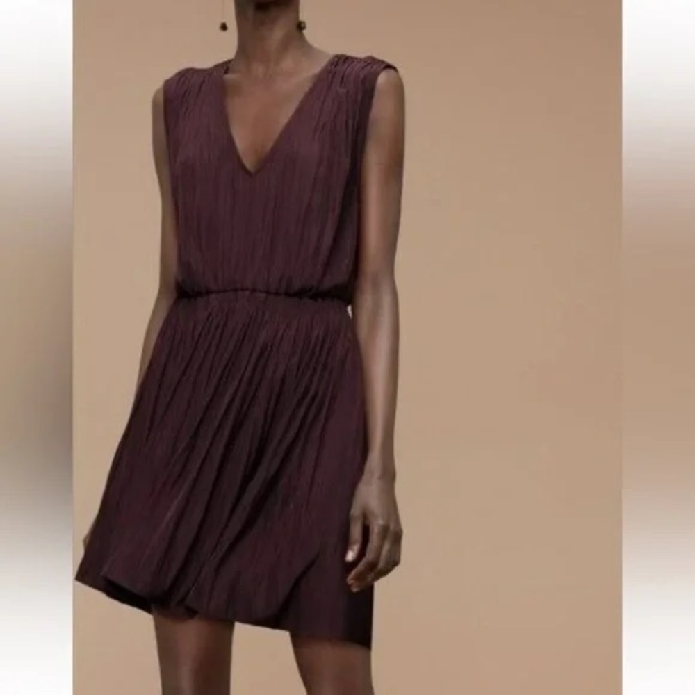 Wilfred Almeida Crinkled Satin mini dress